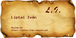 Liptai Iván névjegykártya