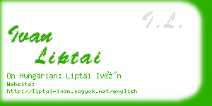 ivan liptai business card